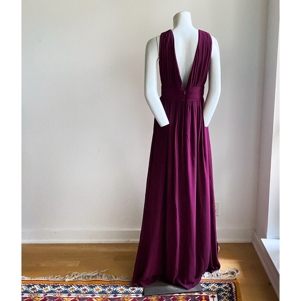Lulus Heavenly Hues A-line Gown In Burgundy S - Picture 5 of 6